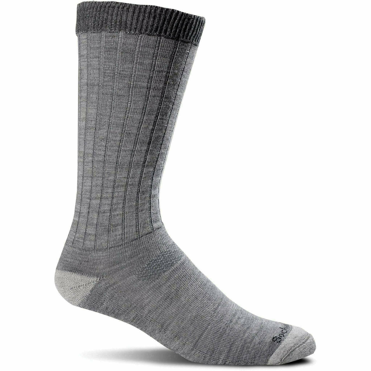 Sockwell Mens Easy Does It Relaxed Fit Crew Socks  -  Medium/Large / Gray