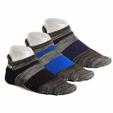 Fitsok Mens Q5 No Show Cushion Socks  -  Medium / Charcoal