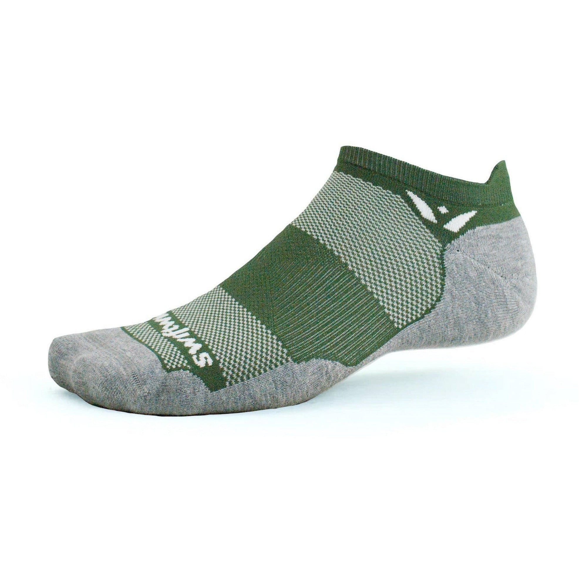 Swiftwick Maxus Zero No Show Tab Socks  -  Small / Olive