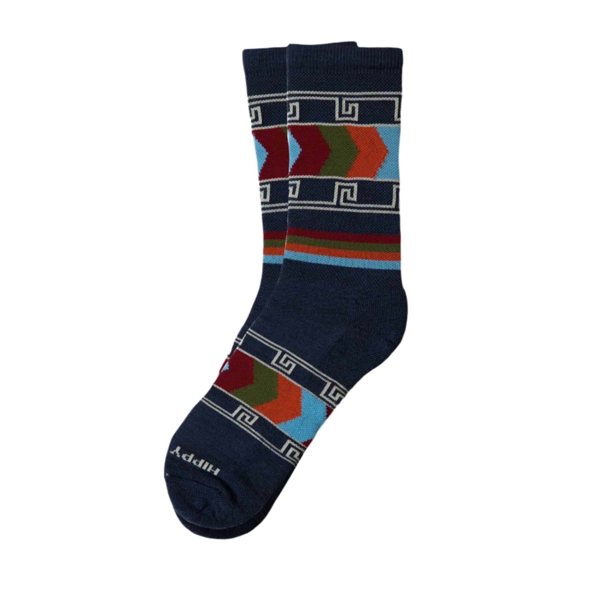 Hippy Feet Nordic Merino Wool Hiker Crew Socks  -  Small / Navy