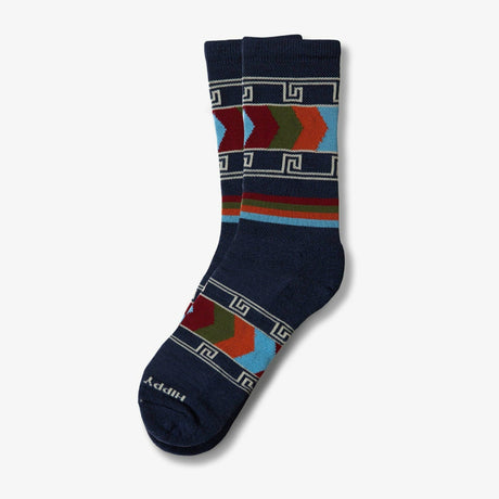 Hippy Feet Nordic Merino Wool Hiker Crew Socks  -  Small / Navy