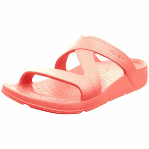 NuuSol Hailey Womens Slide Sandals  -  W6 / Coral Sunrise