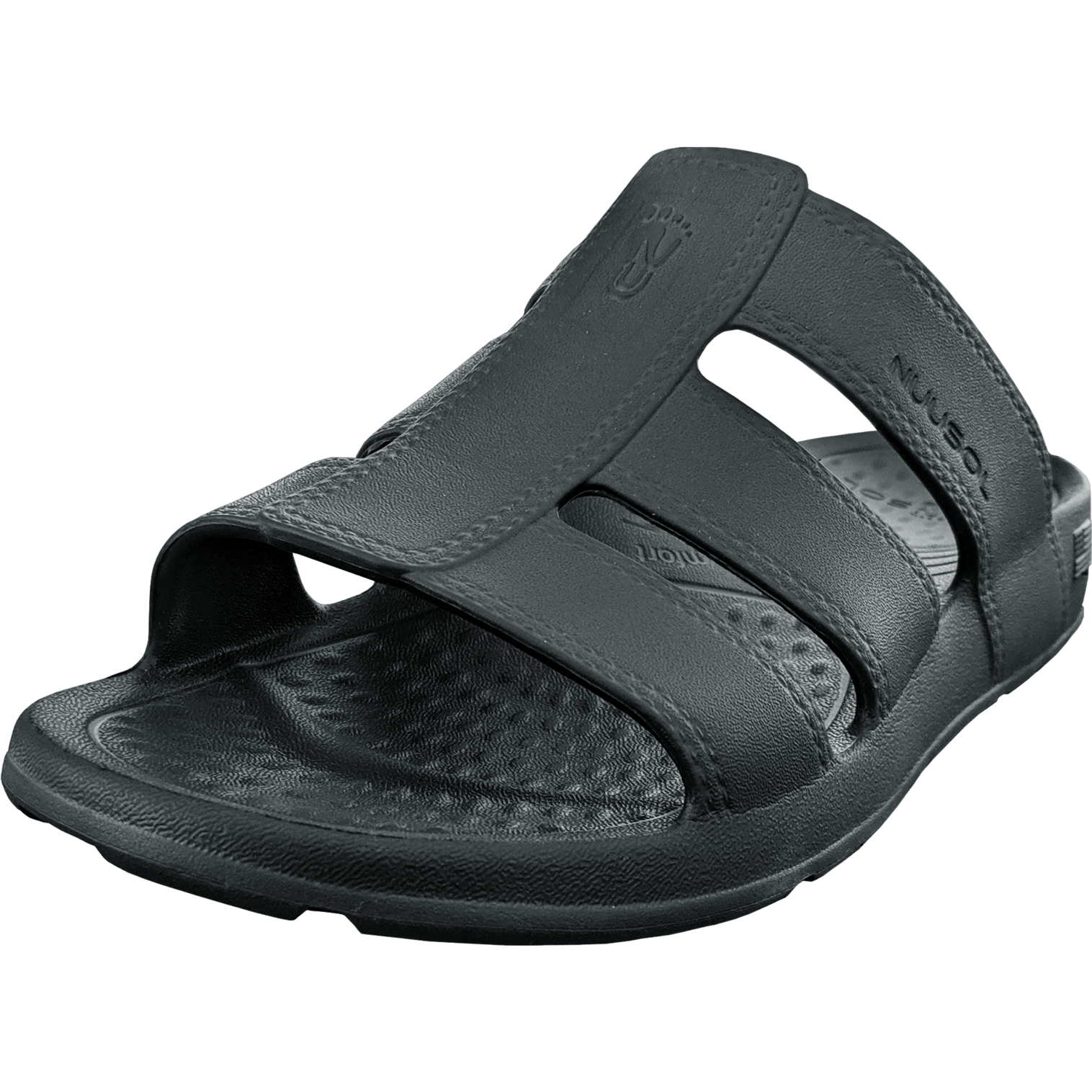 NuuSol Mens Stanley Slide Sandals  -  8 / Eclipse Black