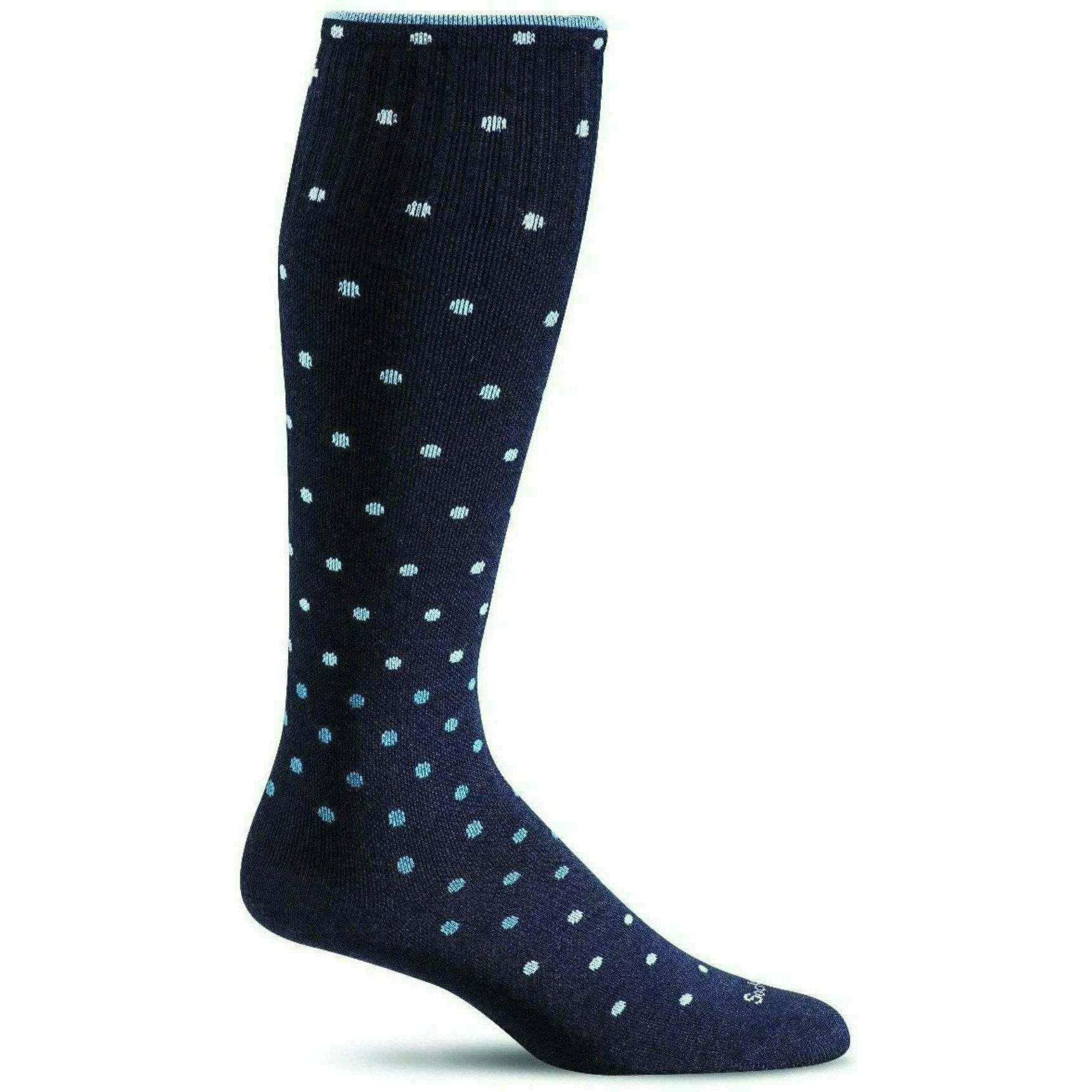 Sockwell Womens On the Spot Moderate Compression Socks  -  Small/Medium / Navy