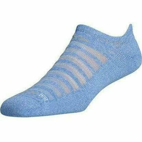 Drymax Running Lite-Mesh No Show Tab Socks  -  X-Large / Sky Blue Heathered
