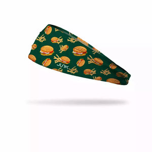 JUNK Squatch Burger-N-Fries Headband  -  One Size Fits Most / Green