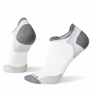 Smartwool Run Zero Cushion Low Ankle Socks  -  Medium / White
