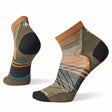 Smartwool Run Zero Cushion Ankle Pattern Socks  -  Large / Black