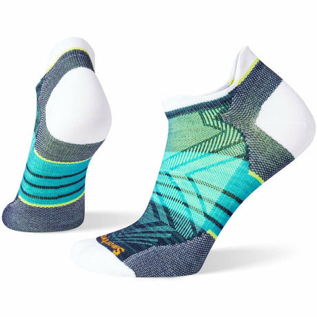 Smartwool Womens Run Zero Cushion Stripe Low Ankle Socks  -  Small / White