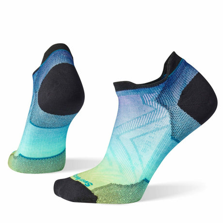 Smartwool Womens Run Zero Cushion Ombre Print Low Ankle Socks  -  Small / Capri