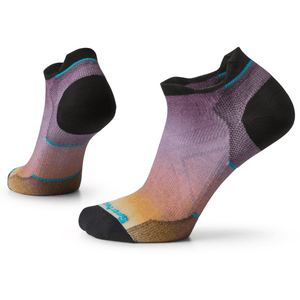 Smartwool Womens Run Zero Cushion Ombre Print Low Ankle Socks  -  Small / Picante