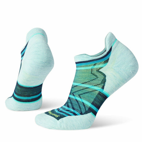 Smartwool Womens Run Targeted Cushion Stripe Low Ankle Socks  -  Small / Twilight Blue