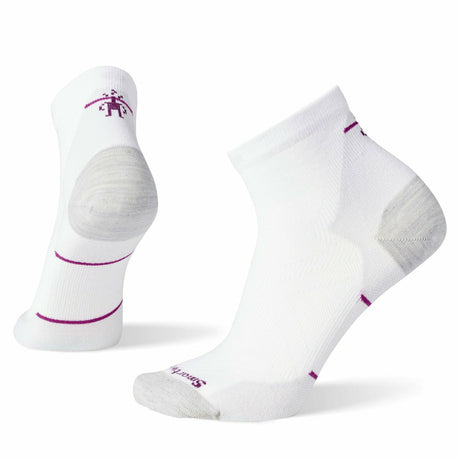 Smartwool Womens Run Zero Cushion Ankle Socks  -  Small / White