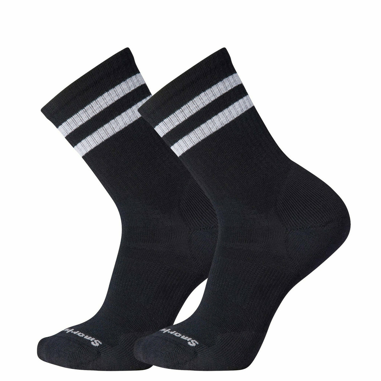 Smartwool Athletic Targeted Cushion Stripe Crew 2-Pack Socks  -  Small / Black