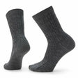 Smartwool Womens Everyday Cable Crew Zero Cushion 2-Pack Socks - Clearance  -  Medium / Medium Gray