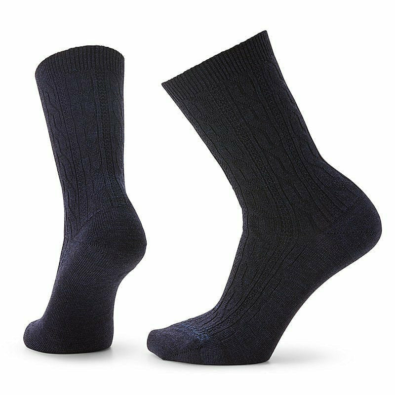 Smartwool Womens Everyday Cable Crew Zero Cushion 2-Pack Socks - Clearance  -  Small / Deep Navy Heather