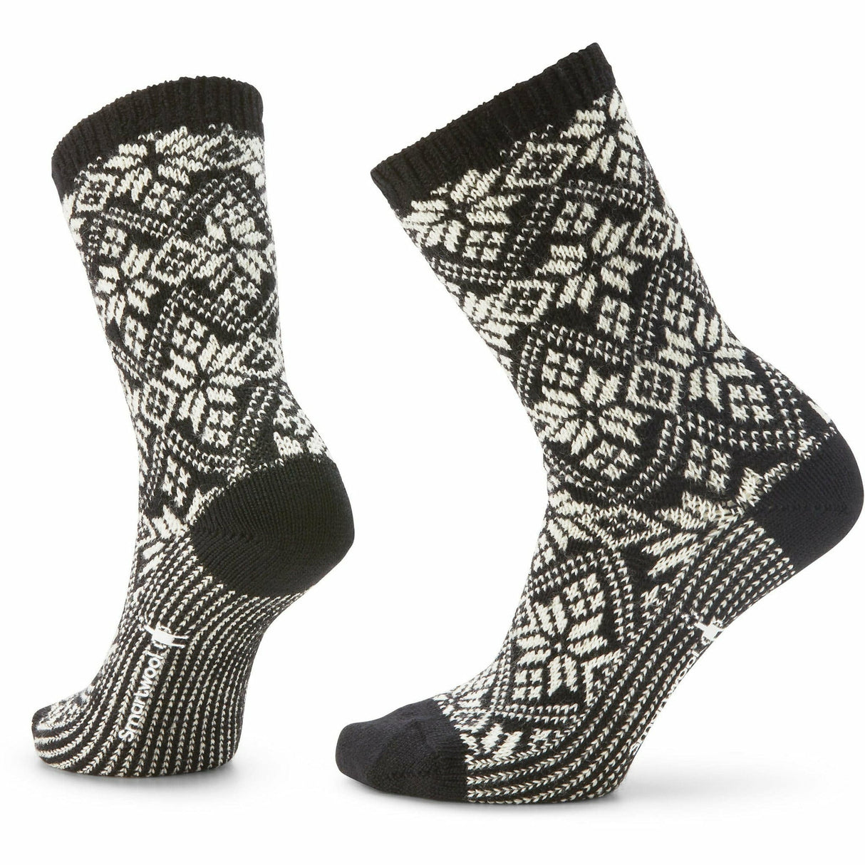 Smartwool Womens Everyday Traditional Snowflake Crew Socks  -  Small / Black