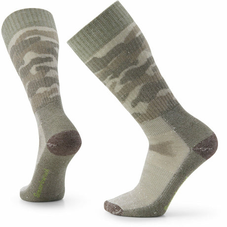 Smartwool Hunt Classic Edition Full Cushion Camo Tall Crew Socks  -  Medium / Military Olive