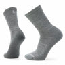 Smartwool Everyday Solid Rib Crew Socks  -  Medium / Medium Gray