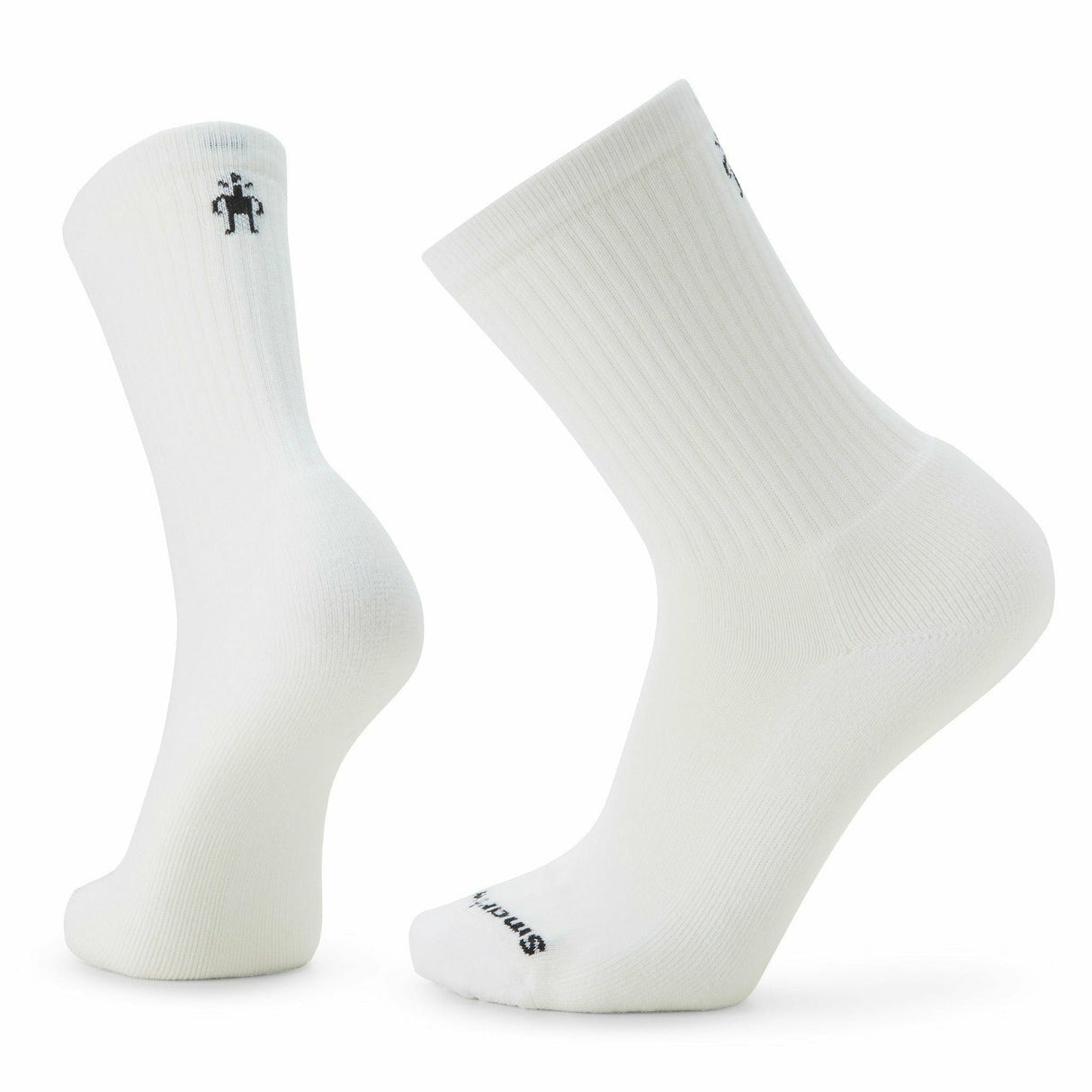 Smartwool Everyday Solid Rib Light Cushion Crew Socks  -  Medium / White