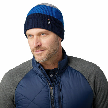Smartwool Cantar Colorblock Beanie  -  One Size Fits Most / Laguna Blue