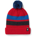 Smartwool Kids Stripe Pom Beanie - Clearance  -  Small/Medium / Rhythmic Red