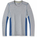 Smartwool Mens Merino Sport Long-Sleeve Crew - Clearance  -  Small / Light Gray Heather/Dark Denim