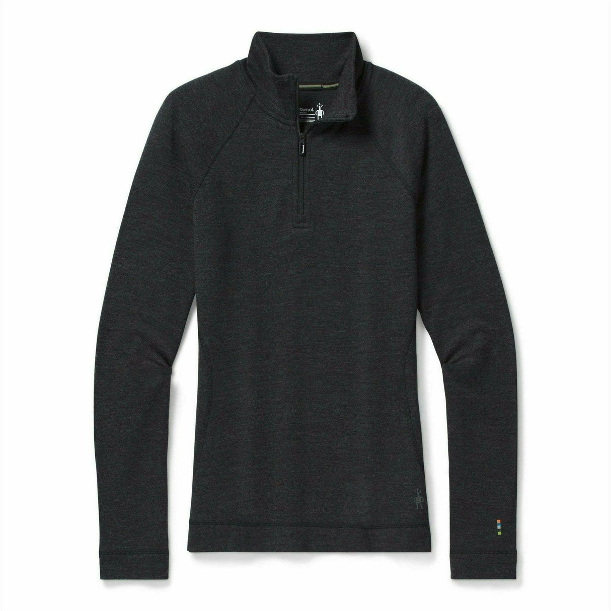 Smartwool Womens Classic Thermal Merino Base Layer 1/4 Zip  -  X-Small / Charcoal Heather