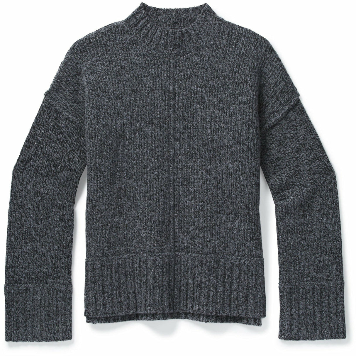 Smartwool Womens Bell Meadow Sweater  -  Small / Black/Medium Gray Heather Marl