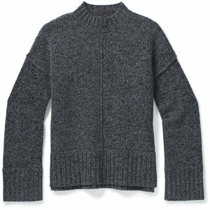 Smartwool Womens Bell Meadow Sweater  -  Medium / Black/Medium Gray Heather Marl