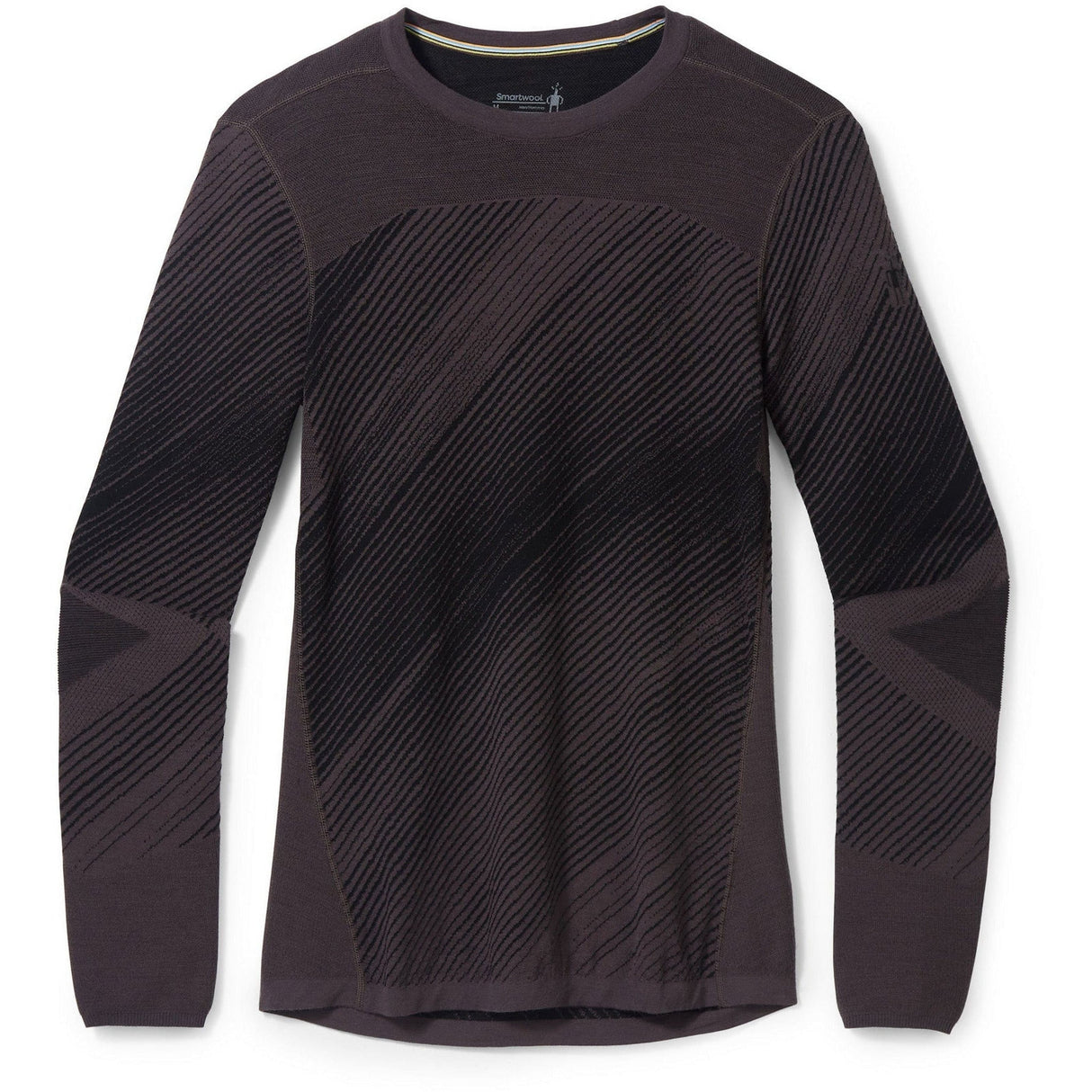 Smartwool Mens Intraknit Thermal Merino Base Layer Pattern Crew  -  Large / Shale Angled