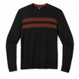 Smartwool Mens Sparwood Stripe Crew Sweater  -  Medium / Charcoal Heather/Picante Heather