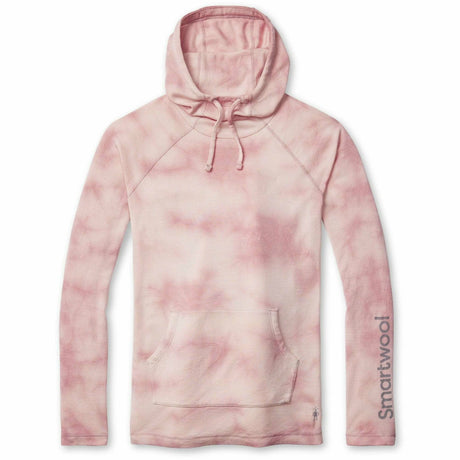 Smartwool Womens Classic Thermal Merino Plant-Based Dye Logo Hoodie  -  Small / Rose Marble Wash