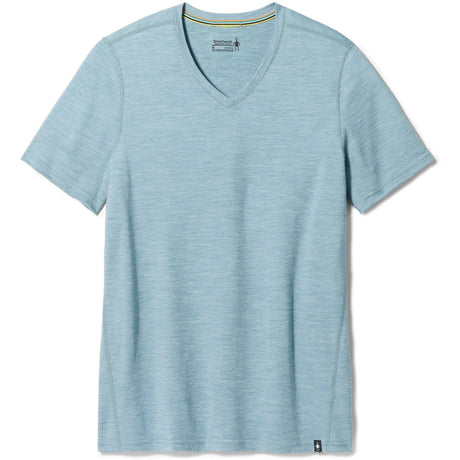 Smartwool Mens Merino Hemp Blend Short-Sleeve V-Neck Tee  -  Medium / Lead Heather