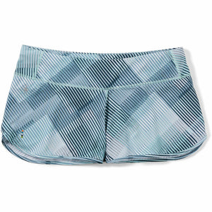 Smartwool Womens Active Lined Shorts  -  Small / Bleached Aqua Mountain Plaid Print