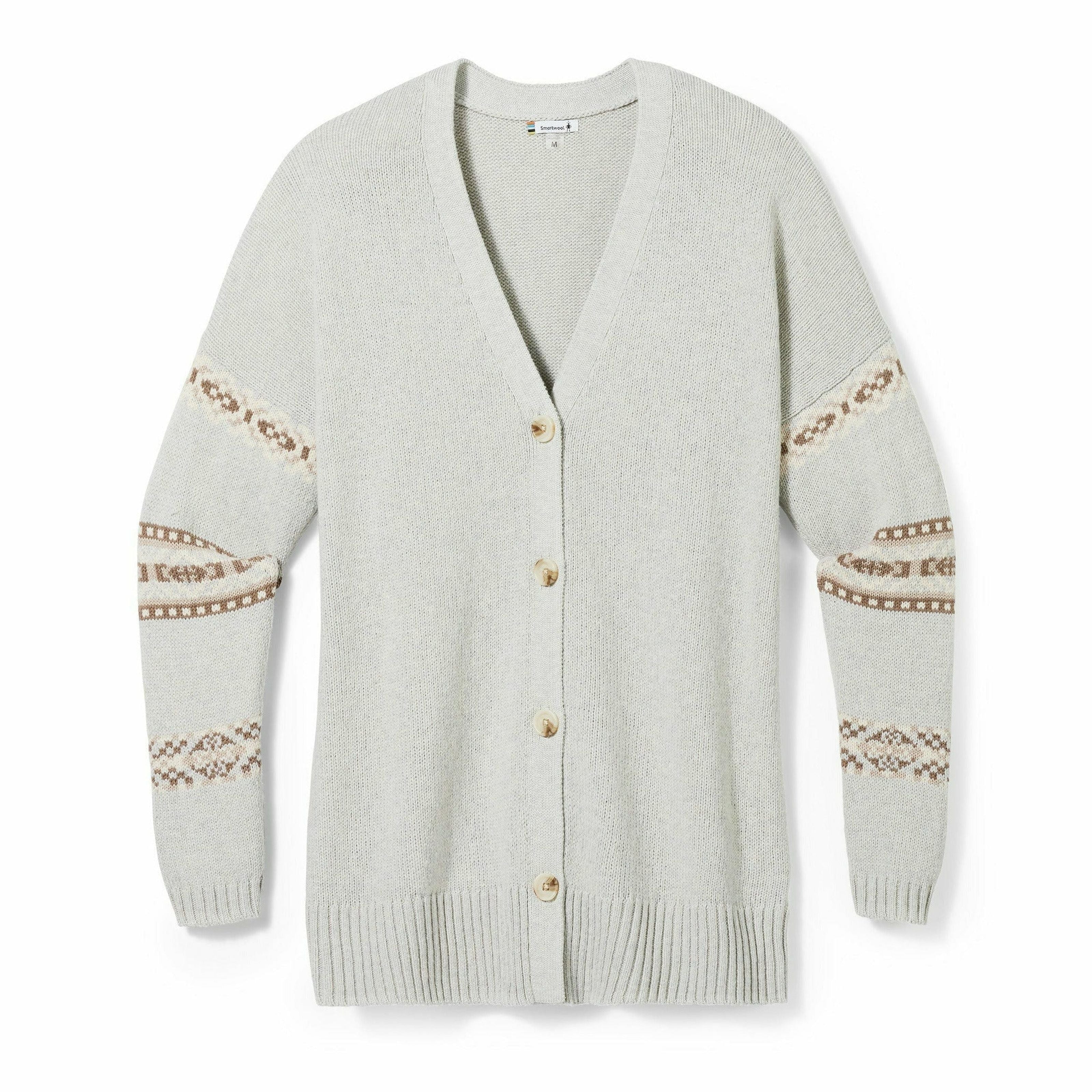 Smartwool Womens Cozy Lodge Boyfriend Cardigan - Clearance  -  Small / Ash Heather