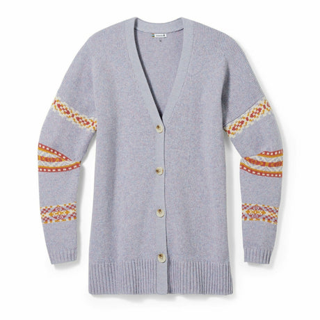 Smartwool Womens Cozy Lodge Boyfriend Cardigan - Clearance  -  Small / Purple Eclipse Heather