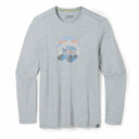 Smartwool Mens Snowcat Trek Long-Sleeve Graphic Tee - Clearance  -  X-Large / Light Gray Heather