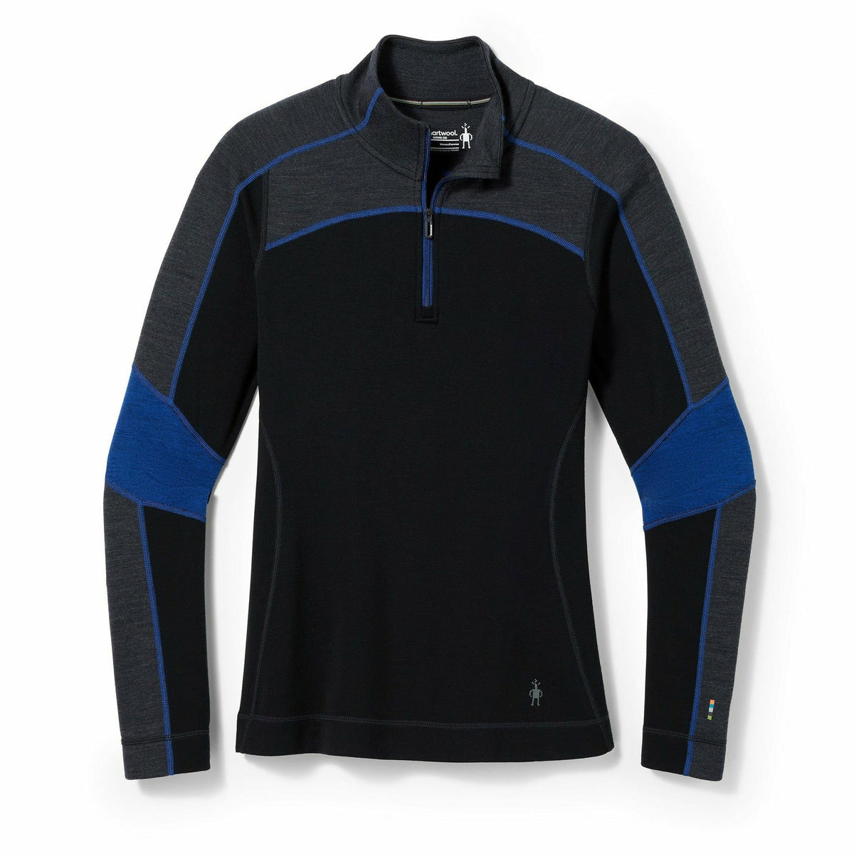 Smartwool Womens Classic Thermal Merino Base Layer Colorblock 1/4 Zip ...