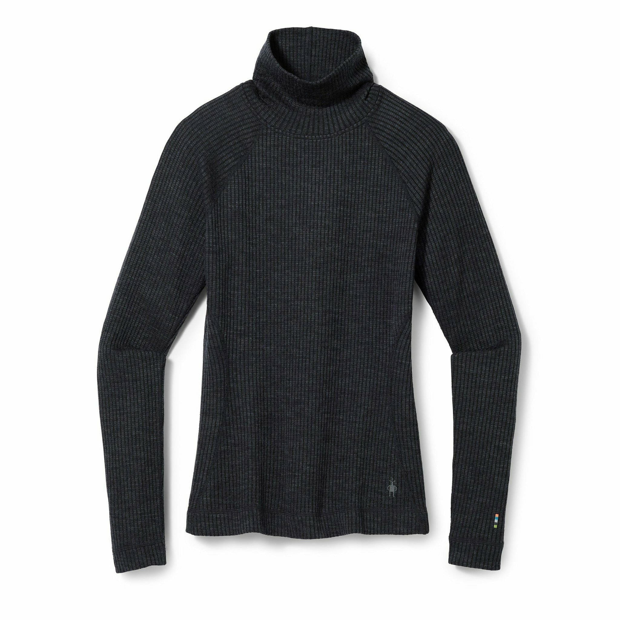 Smartwool Womens Thermal Merino Rib Turtleneck  -  X-Small / Charcoal Heather