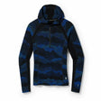 Smartwool Womens Classic Thermal Merino Base Layer 1/2 Zip Hoodie - Clearance  -  X-Small / Blueberry Hill Mountain Scape