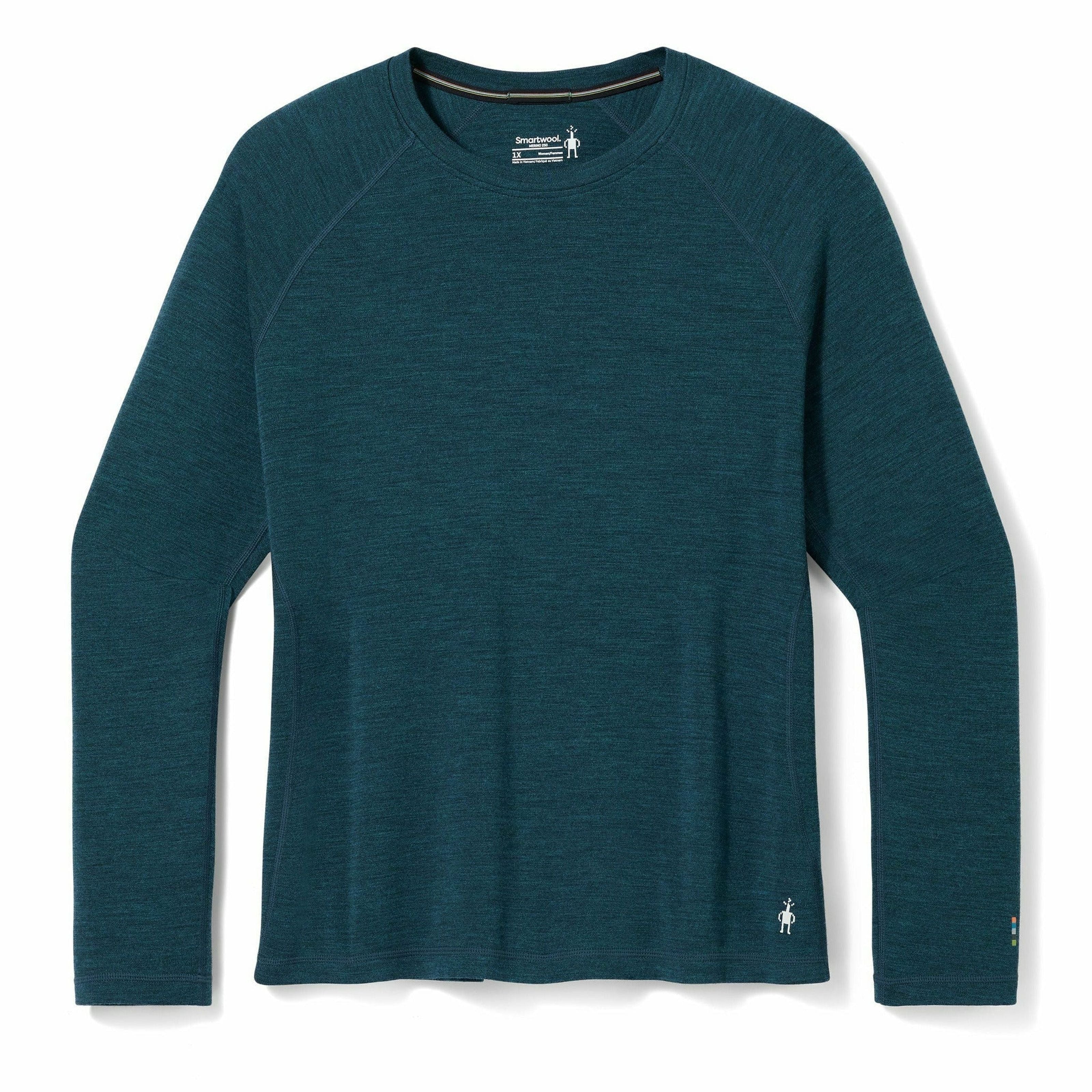 Smartwool Womens Classic Thermal Merino Base Layer Crew Plus - Clearance  -  1X / Twilight Blue Heather