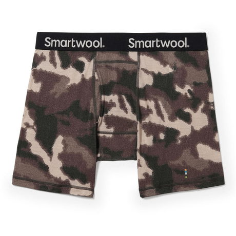 Smartwool Mens Merino Print Boxer Brief  -  Small / Dune Blurred Camo Print