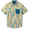 Smartwool Mens Printed Short Sleeve Button Down  -  Small / Almond Meadow Print