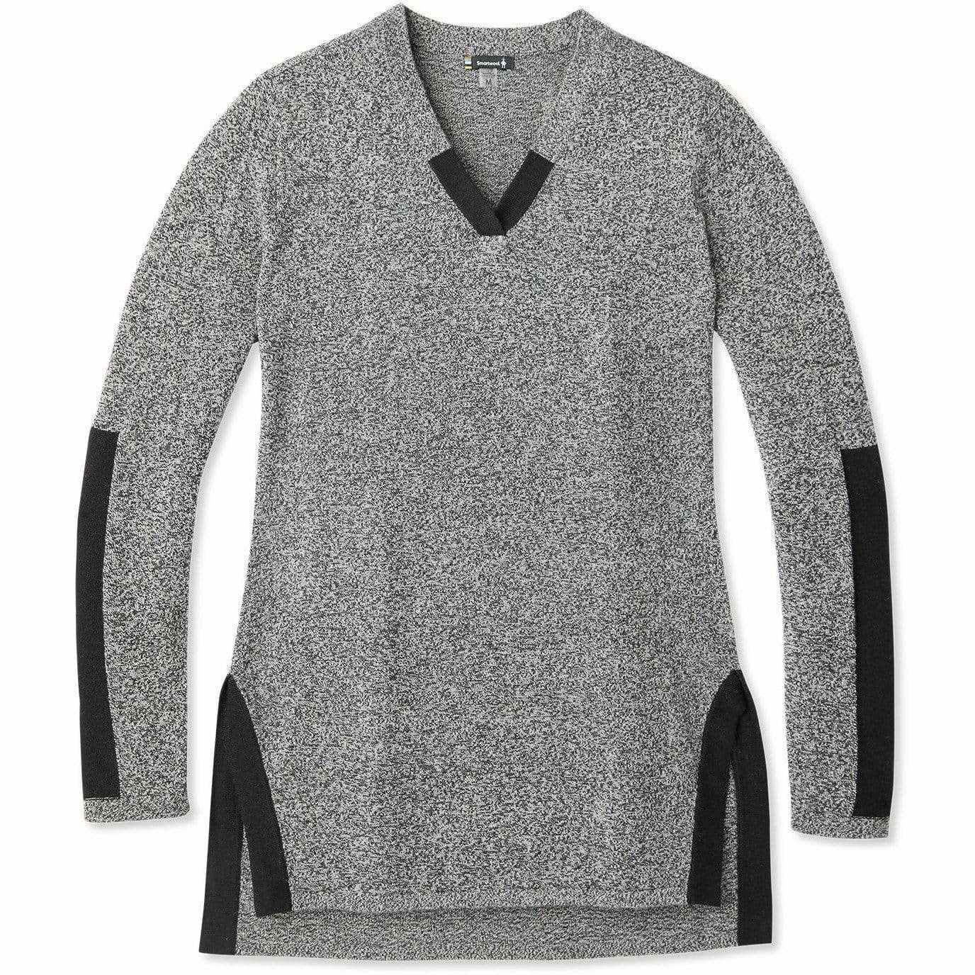 Smartwool Womens Shadow Pine Tunic Sweater - Clearance  -  Small / Black/Moonbeam Marl