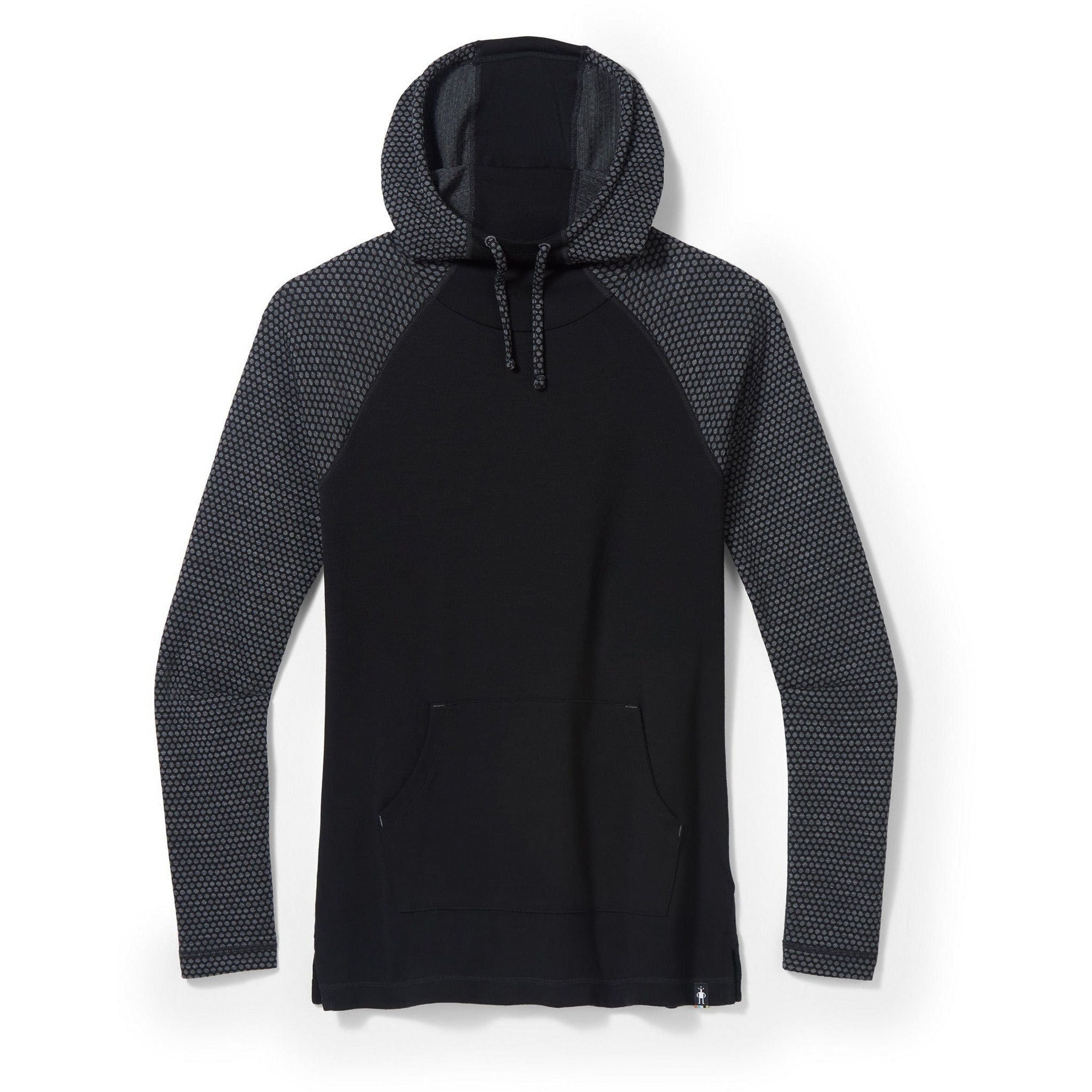 Smartwool Womens Thermal Merino Drape Neck Hoodie - Clearance  -  Small / Black Dot