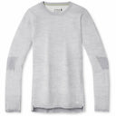Smartwool Womens Intraknit Thermal Merino Base Layer Crew - Clearance  -  Medium / Light Gray Heather /White
