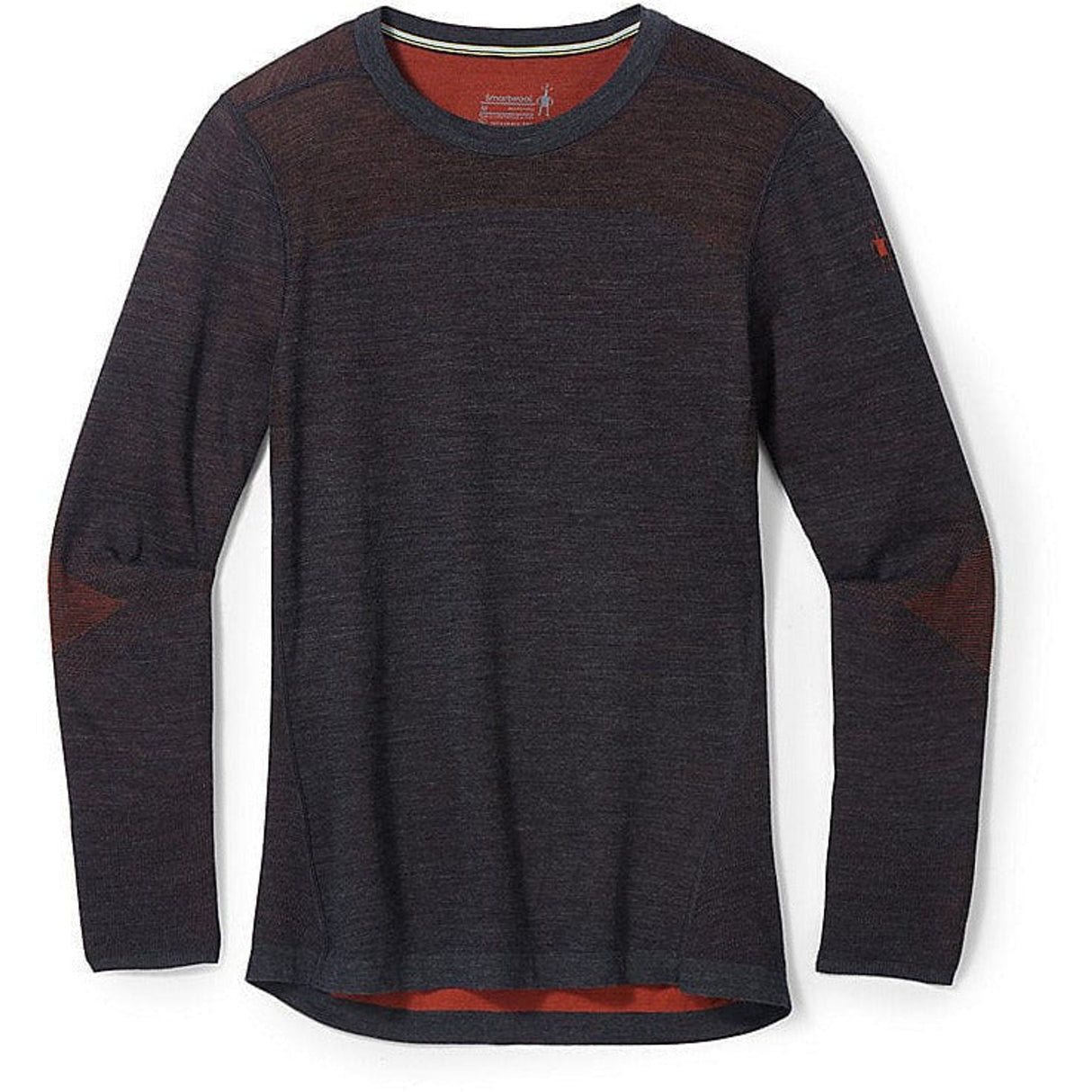 Smartwool Mens Intraknit Thermal Merino Base Layer Crew  -  Small / Charcoal Heather
