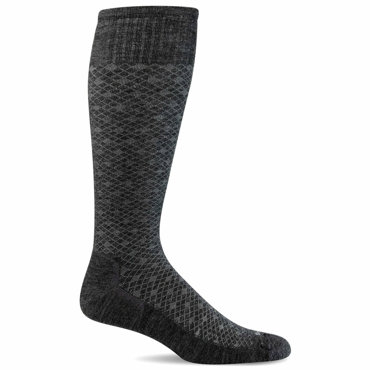 Sockwell Mens Featherweight Moderate Compression OTC Socks  -  Medium/Large / Charcoal