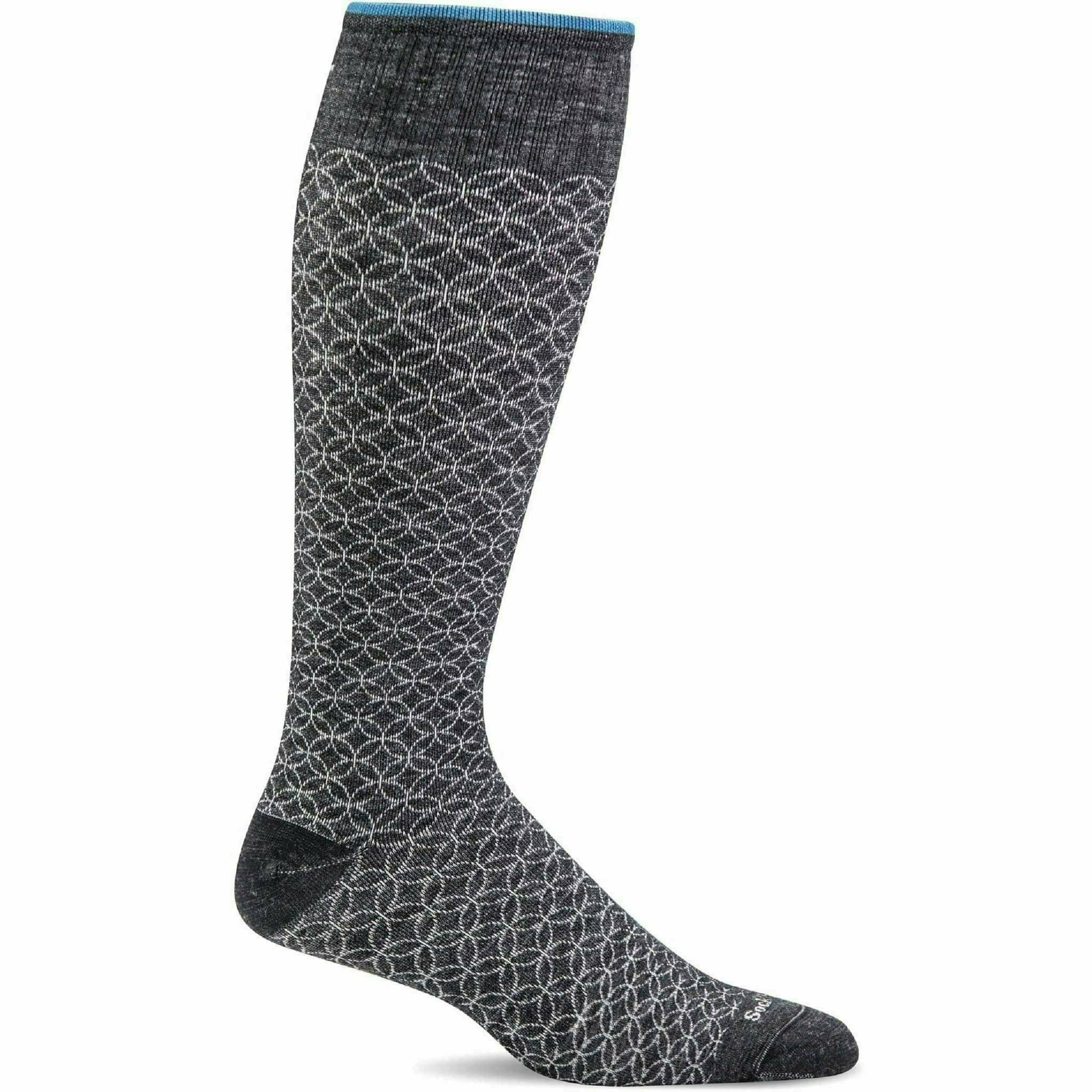 Sockwell Womens Featherweight Fancy Moderate Compression Socks  -  Small/Medium / Black Multi